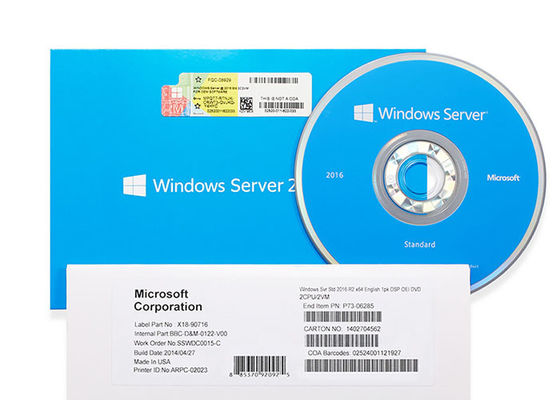 Sistema de software multilingue chave da versão de DVD Windows Server 2016